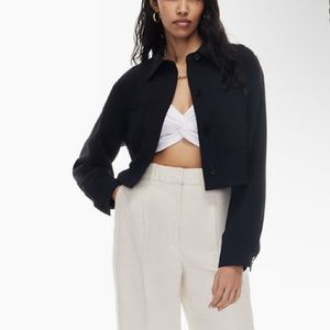 aritzia wilfred little cropped jacket - black size S